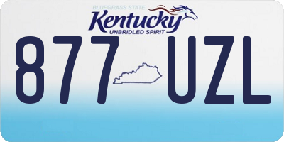 KY license plate 877UZL