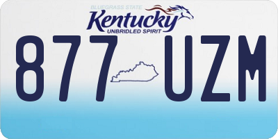 KY license plate 877UZM