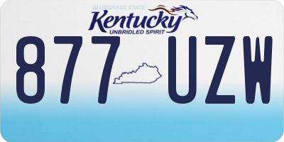 KY license plate 877UZW