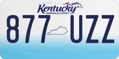 KY license plate 877UZZ