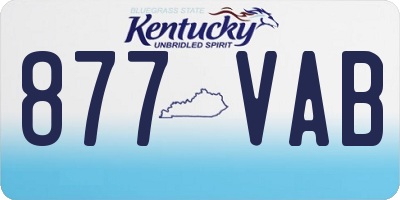KY license plate 877VAB