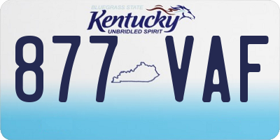 KY license plate 877VAF