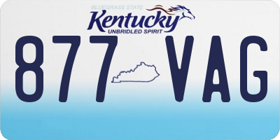 KY license plate 877VAG