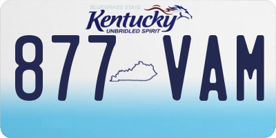 KY license plate 877VAM