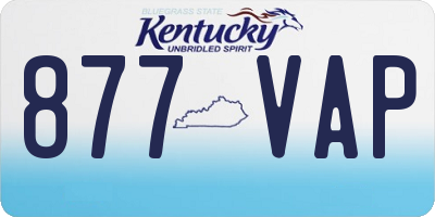 KY license plate 877VAP