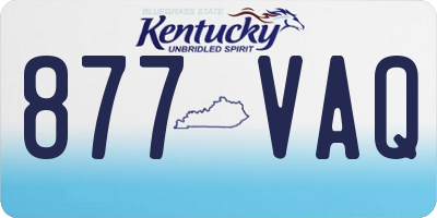 KY license plate 877VAQ