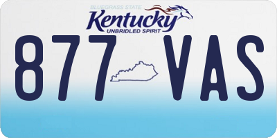 KY license plate 877VAS
