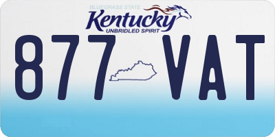 KY license plate 877VAT