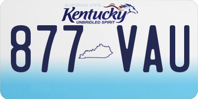 KY license plate 877VAU
