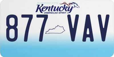 KY license plate 877VAV