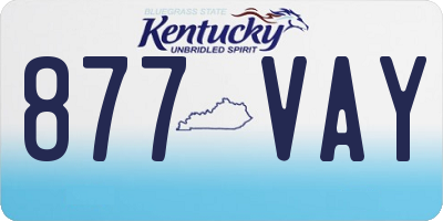 KY license plate 877VAY