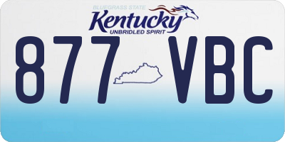 KY license plate 877VBC