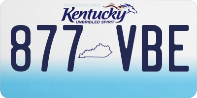 KY license plate 877VBE