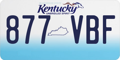 KY license plate 877VBF