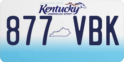 KY license plate 877VBK