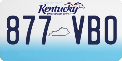 KY license plate 877VBO