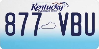 KY license plate 877VBU