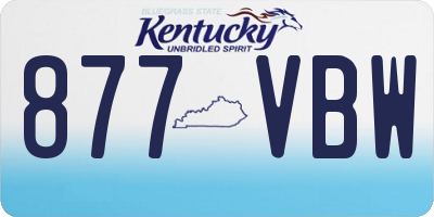 KY license plate 877VBW