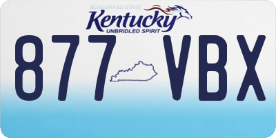 KY license plate 877VBX