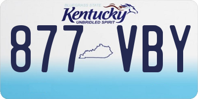 KY license plate 877VBY