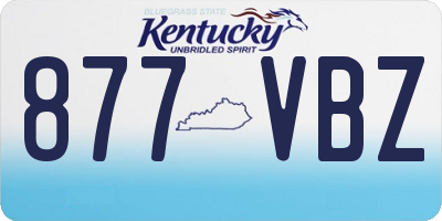 KY license plate 877VBZ