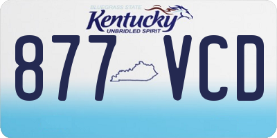 KY license plate 877VCD