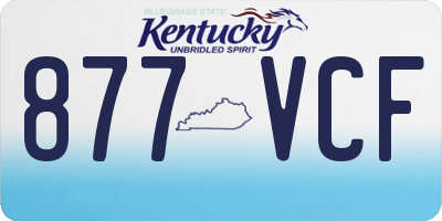 KY license plate 877VCF