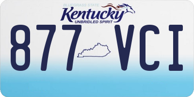 KY license plate 877VCI