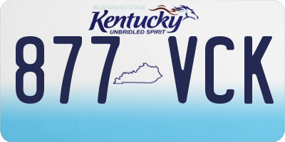 KY license plate 877VCK