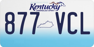 KY license plate 877VCL