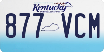 KY license plate 877VCM
