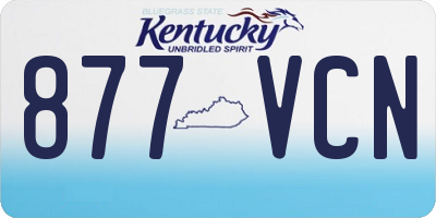 KY license plate 877VCN