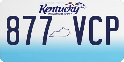 KY license plate 877VCP
