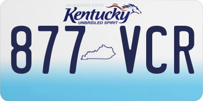 KY license plate 877VCR
