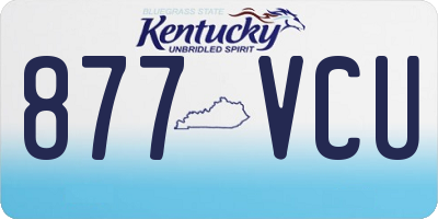 KY license plate 877VCU