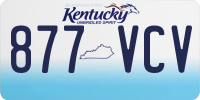 KY license plate 877VCV