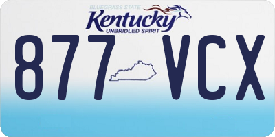 KY license plate 877VCX