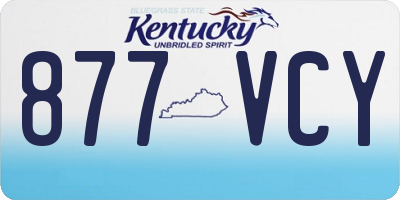 KY license plate 877VCY