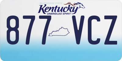 KY license plate 877VCZ