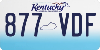 KY license plate 877VDF