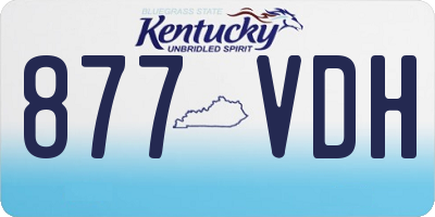 KY license plate 877VDH
