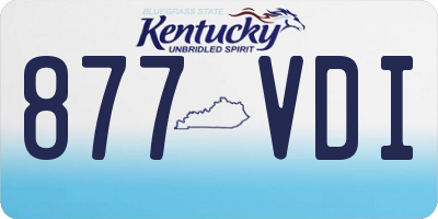 KY license plate 877VDI