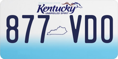 KY license plate 877VDO