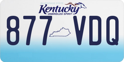 KY license plate 877VDQ