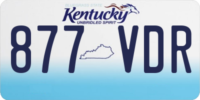 KY license plate 877VDR