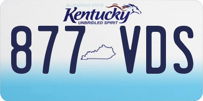KY license plate 877VDS