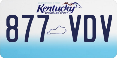 KY license plate 877VDV