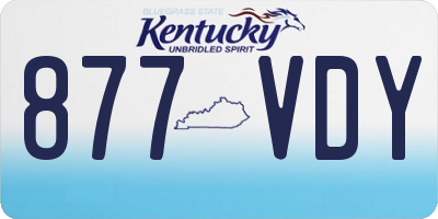KY license plate 877VDY