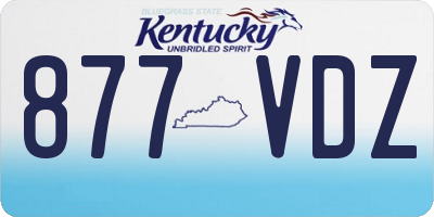 KY license plate 877VDZ