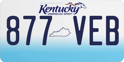 KY license plate 877VEB